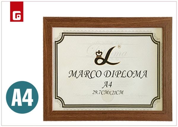 Portafoto MDF sencillo madera A4 - Marcos de fotos para diplomas