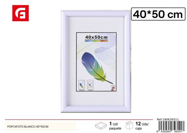 Portafoto blanco PVC-604 40x50 cm - Decoración de fotos