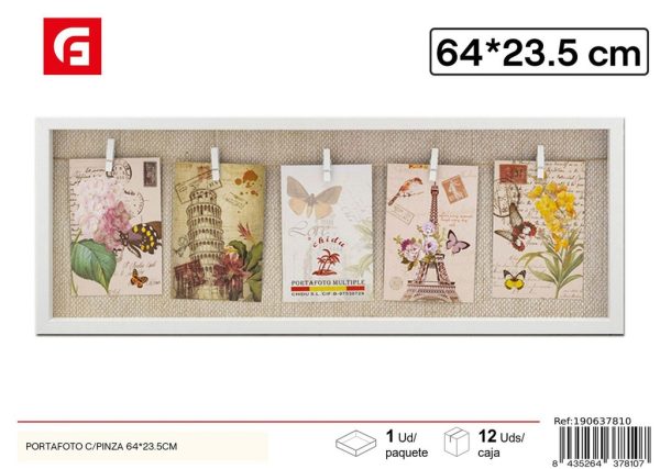 Portafoto con pinza DM-731 64x23.5 cm - Marcos decorativos