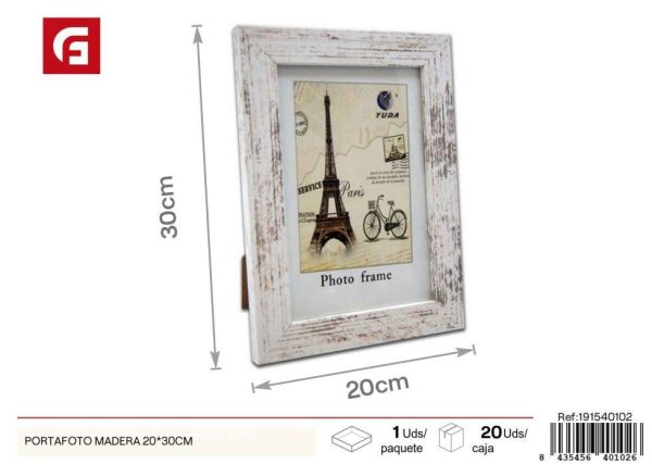 Portafoto de madera 20 x 30 cm - Marcos de fotos y decoración