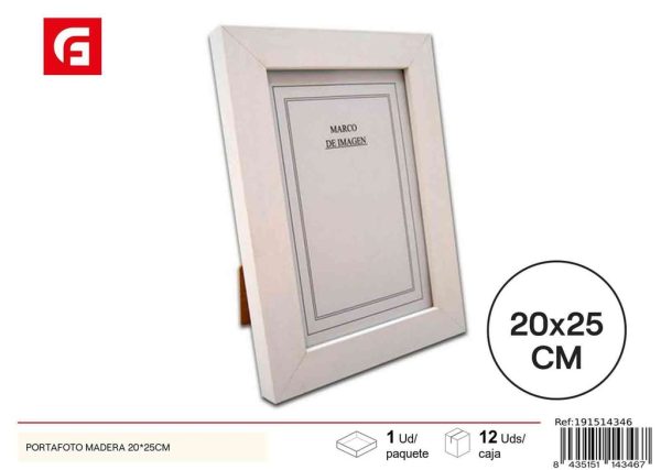 Portafoto de madera 20x25cm para fotos y decoración