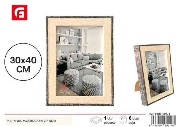 Portafoto de madera 30*40 cm - Artículos de decoración
