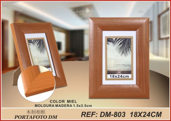 Portafoto de madera DM-803 18x24 cm - Marcos y decoración para el hogar