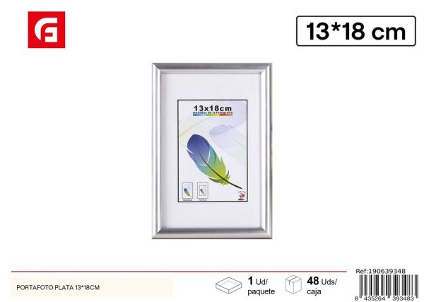Portafoto de plata PVC-601 13x18cm para decoración