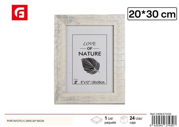 Portafoto gris PS-513 20x30cm para decoración del hogar