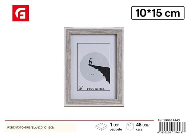 Portafoto gris/negro DM-894 10x15 cm - Accesorios decorativos