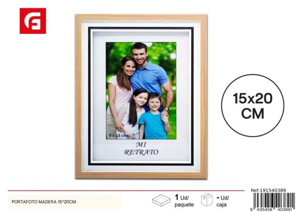 Portafoto madera 15*20 cm - Marco para fotos decorativo