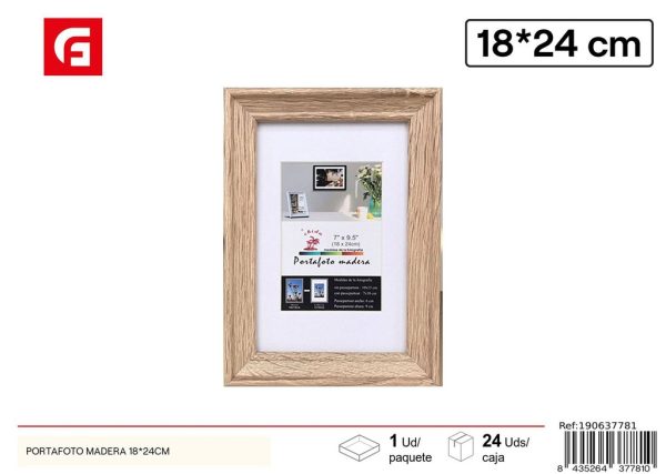 Portafoto madera DM-842 18x24 cm - Marco para fotos decorativo