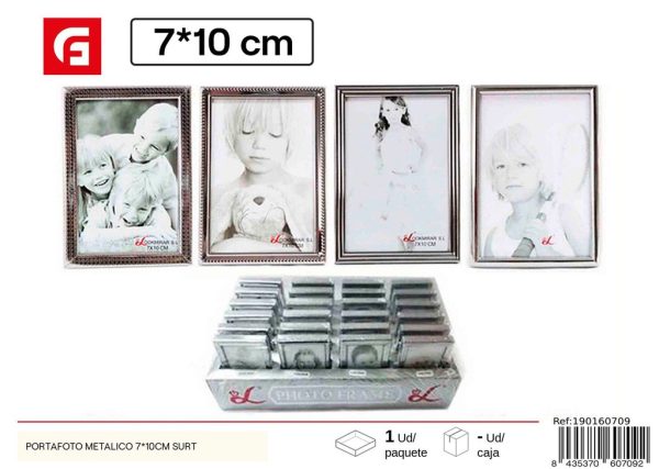 Portafoto metálico 7*10 cm surtido - Marco decorativo para fotos
