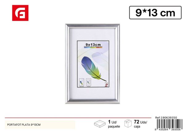 Portafoto plata PVC-601 9*13CM - Decora con estilo