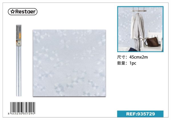 Papel tapiz autoadhesivo 45 cm x 2.0 m plateado - Decoración del hogar