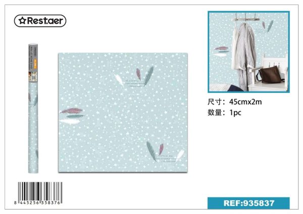 Papel tapiz estampado 45CM*2.0M - Rollo adhesivo para decoración del hogar - Imagen 7