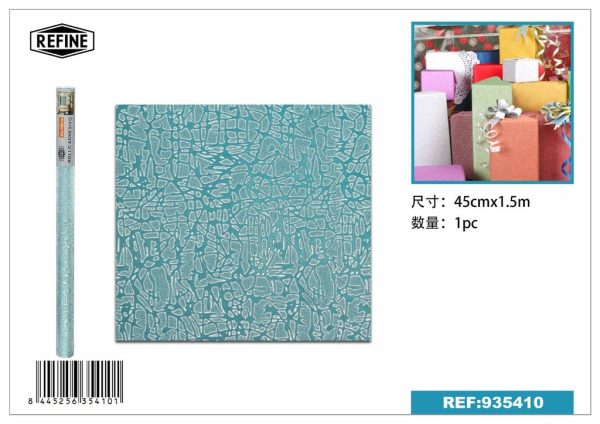 Rollo adhesivo con purpurina estampada 45cm x 1.5m - Decoración del hogar