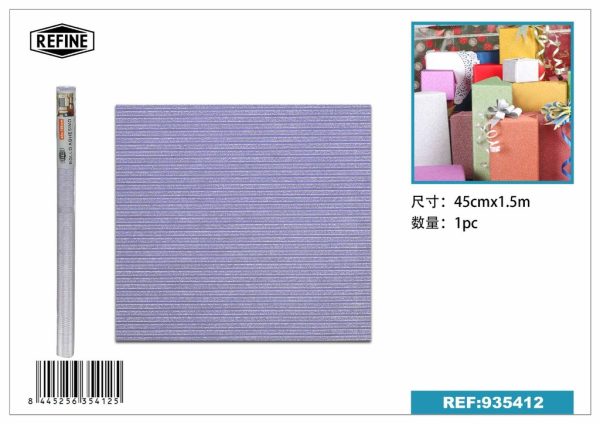 Rollo adhesivo con purpurina estampada 45cm x 1.5m - Decoración del hogar - Imagen 2