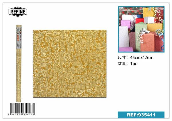 Rollo adhesivo con purpurina estampada 45cm x 1.5m - Decoración del hogar - Imagen 4