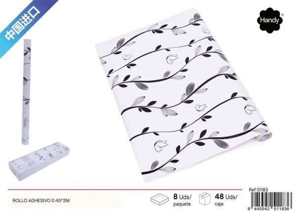 Rollo adhesivo de papel impreso 0.45x2m - Artículos de decoración