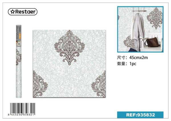 Rollo adhesivo de papel tapiz 45cm*2.0m diseño estampado - Decoración de paredes - Imagen 5