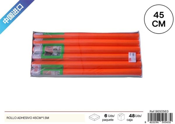 Rollo adhesivo de papel tapiz 45x1.5m - Material decorativo para paredes