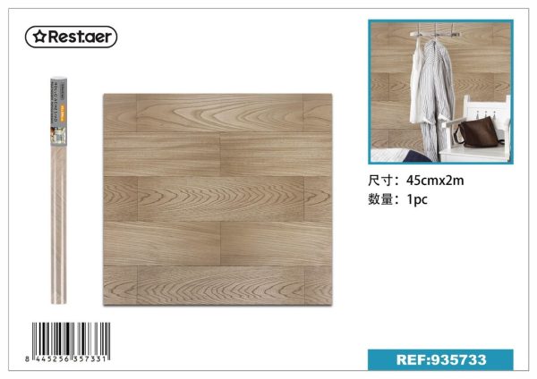 Rollo adhesivo de papel tapiz madera 45CM*2.0M - Decoración del hogar