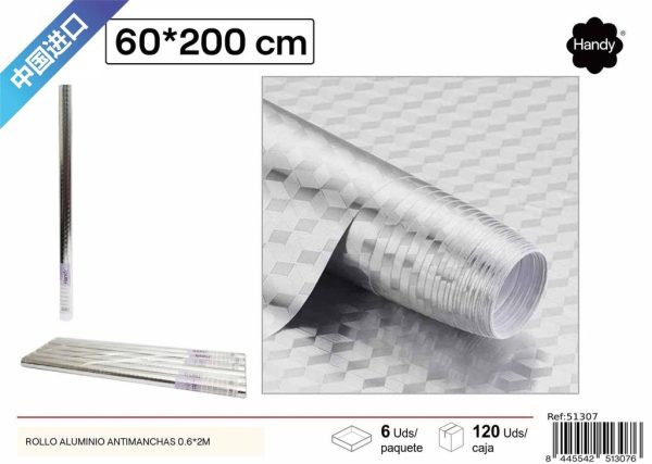 Rollo de aluminio antimanchas 0.6*2m - Decoración del hogar
