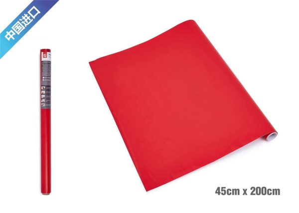 Rollo de papel tapiz rojo grande 45x200 cm - Decoración y estilo para el hogar