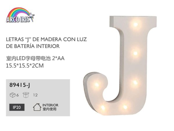 Letra con luz - J - Decoración luminosa