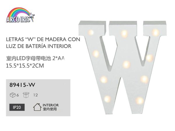 Letra con luz - W - Decoración luminosa