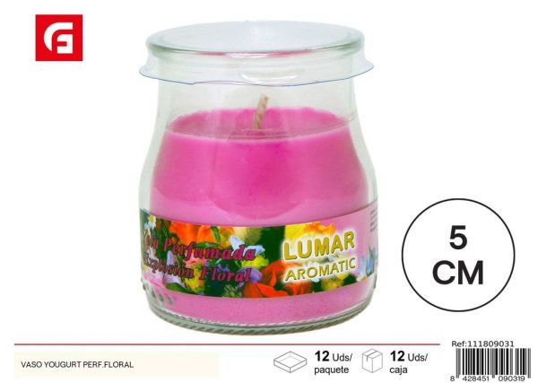 Vela Aromática en Vaso Yogur Floral - Ambientadores y velas aromáticas