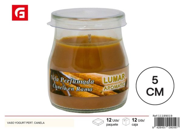 Vela Aromática en Vaso Yogur Sabor Canela - Ambientadores y velas aromáticas