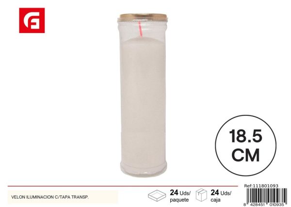 Vela iluminada con tapa transparente - Velas aromáticas
