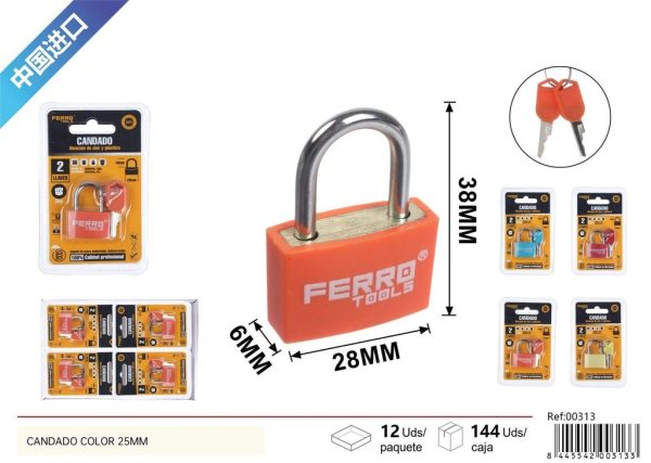 Candado color 25mm - Ferretería y seguridad