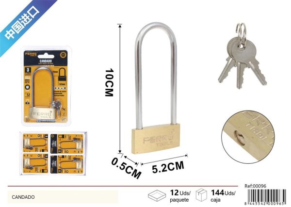 Candado de latón largo 60mm para seguridad