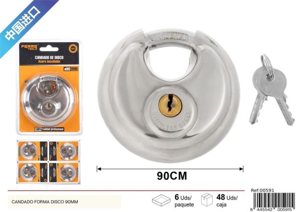 Candado forma disco 90 mm - Accesorios de ferretería