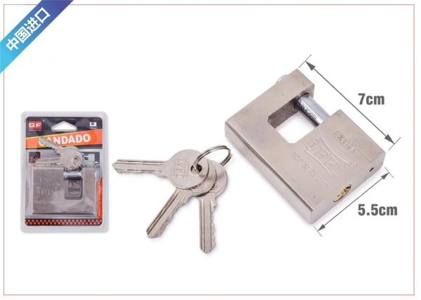 Candado rectangular 70mm para seguridad y protección