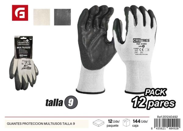 Guantes de protección multiusos talla 9 - Ferretería