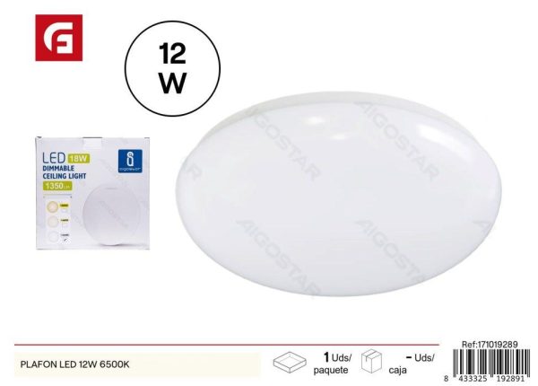 Plafón LED 12W 6500K - Iluminación y plafones