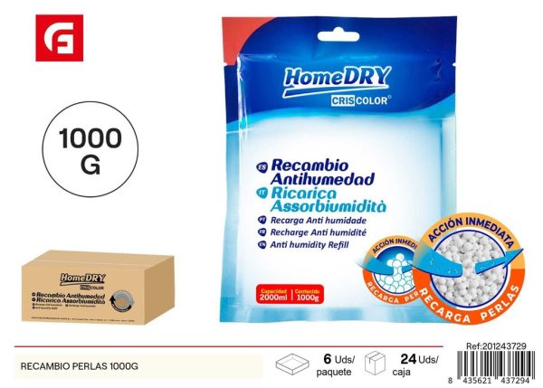 Recambio perlas antihumedad 1000g - Control de humedad