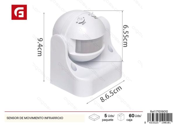 Sensor de movimiento infrarrojo - Artículos eléctricos