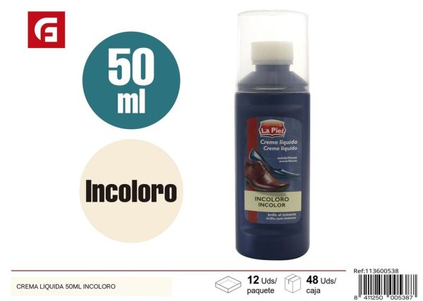 Crema líquida para piel 50ml incoloro - Cuidado del calzado