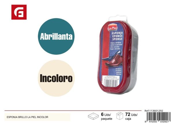 Esponja brillo para calzado incoloro - Cuidado del calzado