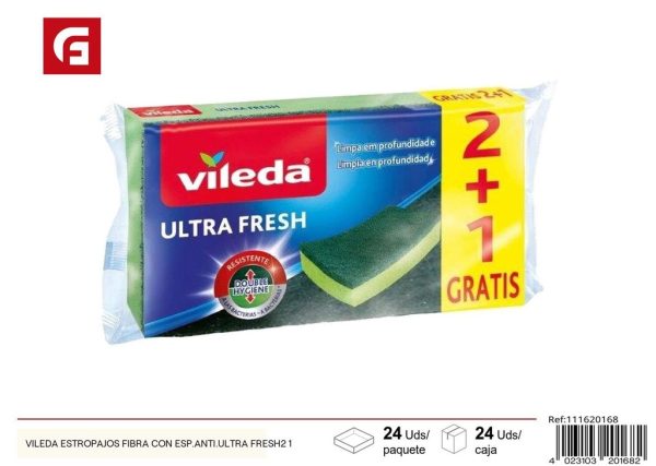 Estrujador Vileda fibra con esp. Anti. ultra fresh 2+1 - Utensilios de limpieza