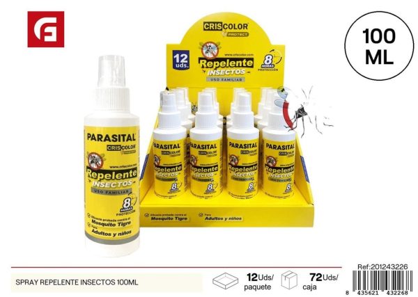 Repelente de insectos en spray 100ml para control de plagas