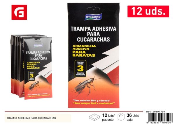 Trampa adhesiva para cucarachas - Productos de limpieza y insecticidas