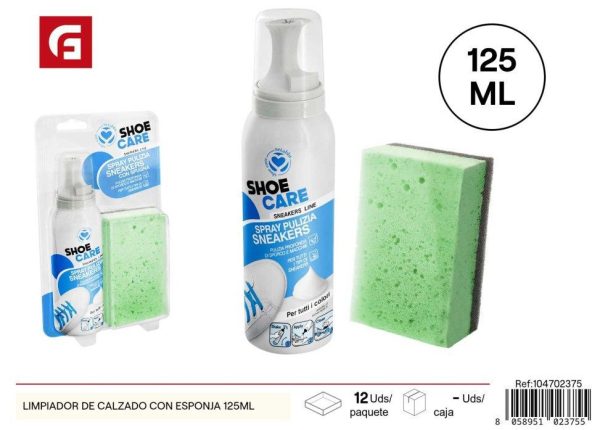 Limpiador de calzado con esponja 125 ml - Productos de mantenimiento de calzado