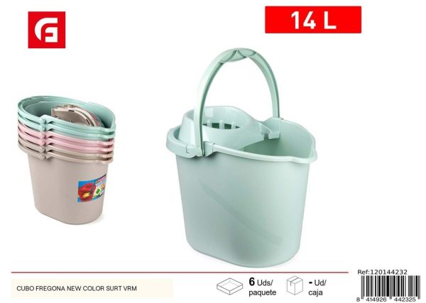 Cubo fregona color nuevo surtido 14L - Accesorios de limpieza