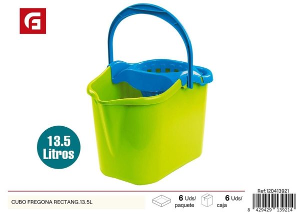 Cubo fregona rectangular 13.5L - Productos de limpieza
