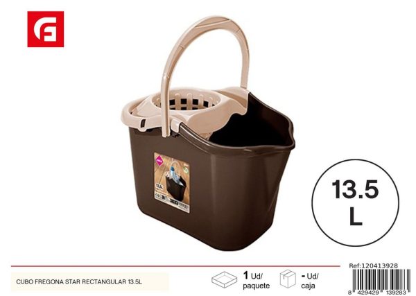 Cubo fregona rectangular 13.5L - Productos de limpieza - Imagen 3