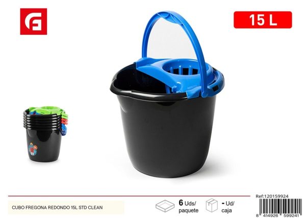Cubo fregona redondo 15L estándar - Accesorios de limpieza