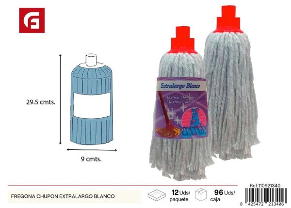 Fregona chupon extralargo blanco - Productos de limpieza