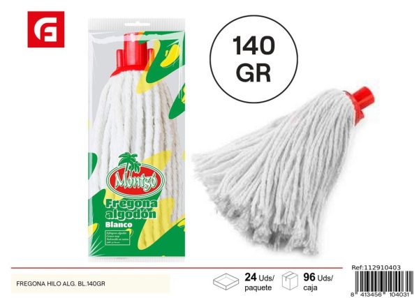 Fregona hilo de algodón blanca 140 g - Accesorios de limpieza